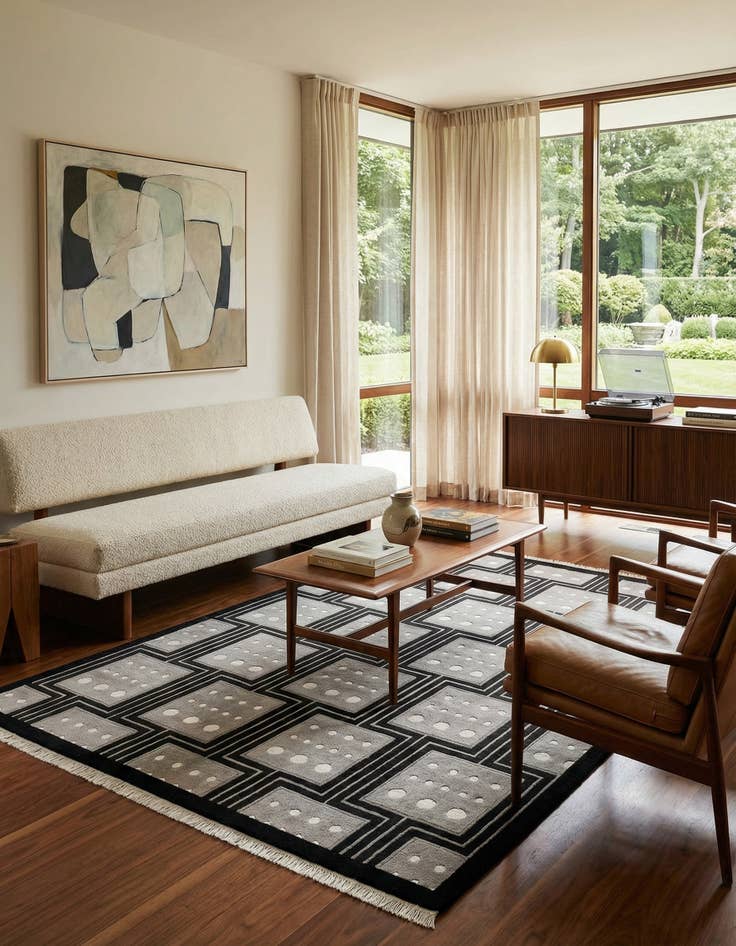 Detail image of 5' 7 x 7' 10  Hand Knotted Darya Wool Rug