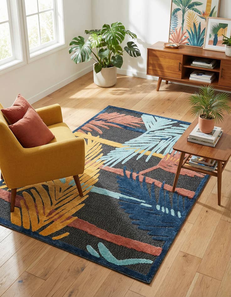 Detail image of  5' 3 x 8'  Washable Belize Indoor / Outdoor Rug