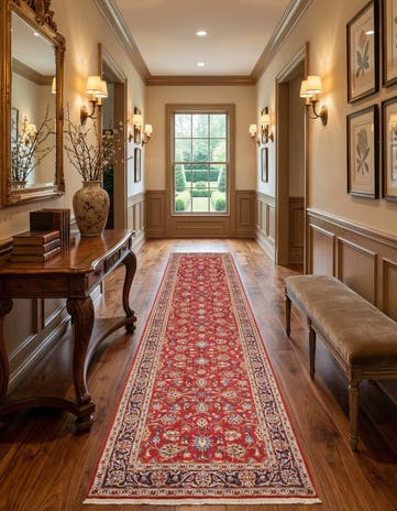 3' 3 x 16' 1 Kashan Runner Rug