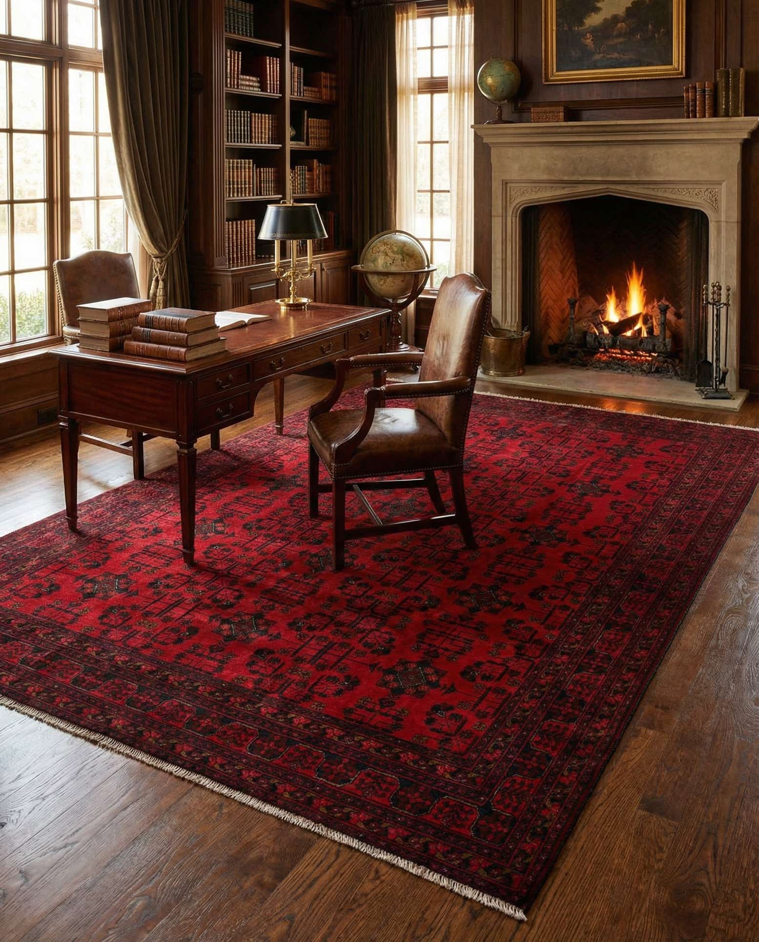 6' 8 x 9' 5 Hand Knotted Khal Mohammadi Wool Rug