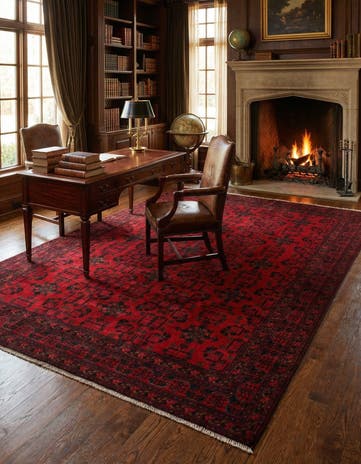 6' 8 x 9' 5 Hand Knotted Khal Mohammadi Wool Rug