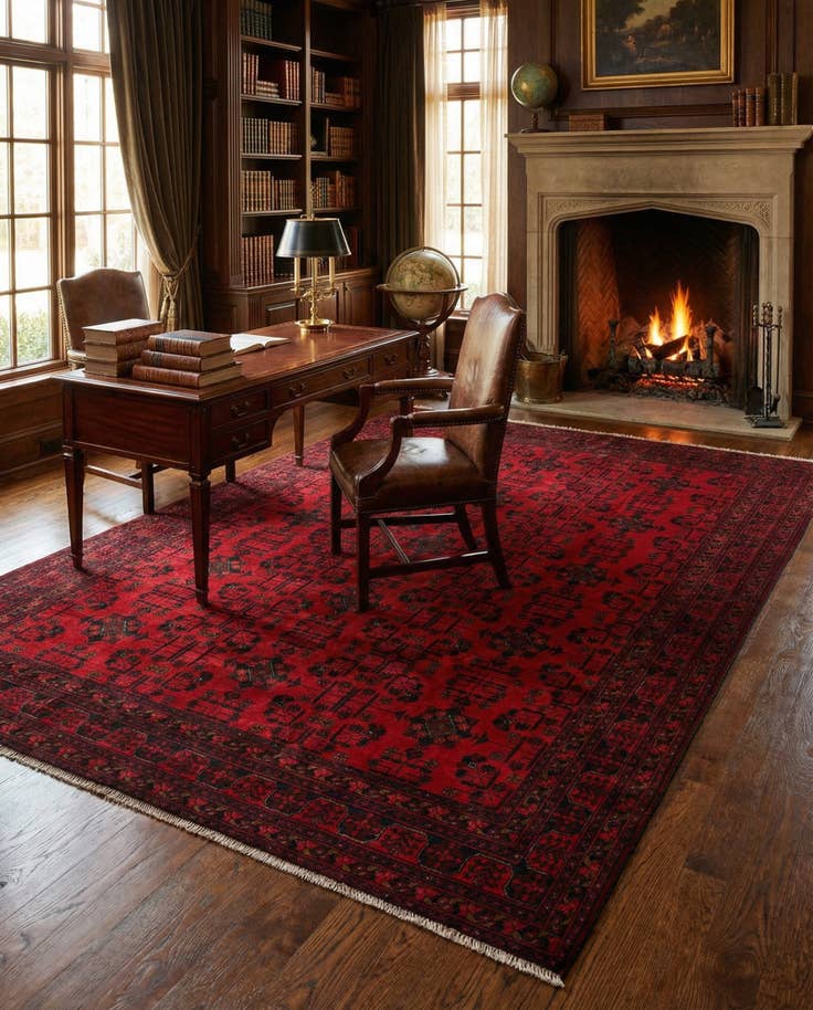 Detail image of 6' 8 x 9' 5 Hand Knotted Khal Mohammadi Wool Rug