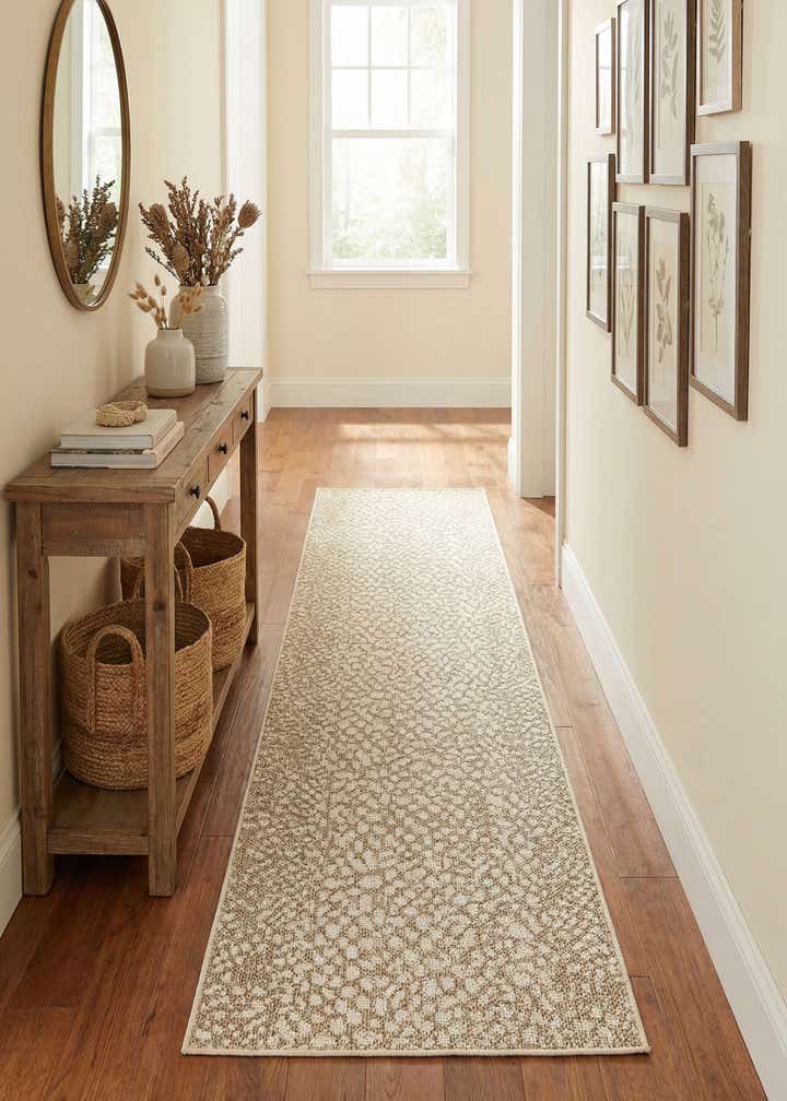 2' 7 x 12' Easy-Clean Safari Indoor / Outdoor Runner Rug