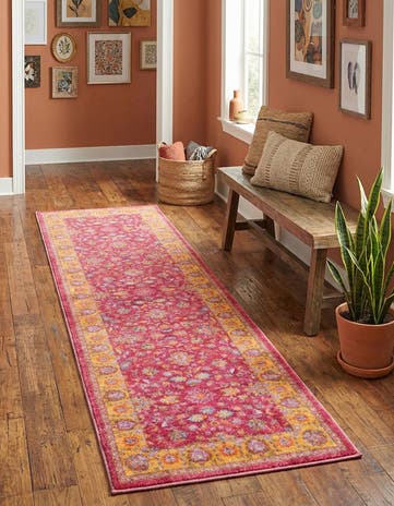 Berry Pink Medina Runner Rug