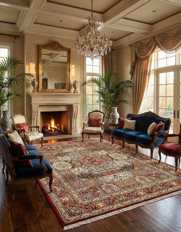 8' 2 x 11' 5 Hand Knotted Qom Persian Rug
