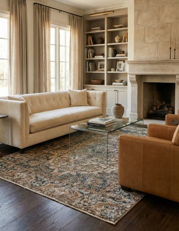6' x 9' 5 Hand Knotted Ultra Vintage Persian Wool Rug