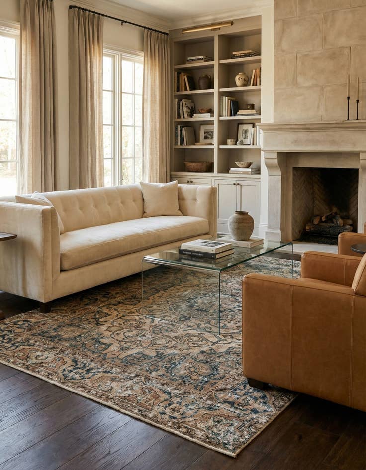 Detail image of 6' x 9' 5  Hand Knotted Ultra Vintage Persian Wool Rug