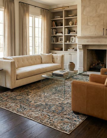 6' x 9' 5 Hand Knotted Ultra Vintage Persian Wool Rug