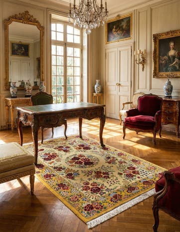 3' 3 x 5' 5 Ghom Silk Rug