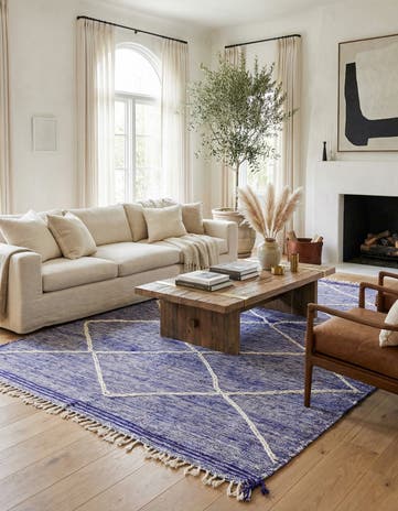 6' 8 x 9' 10 Hand Knotted Moroccan Wool Rug