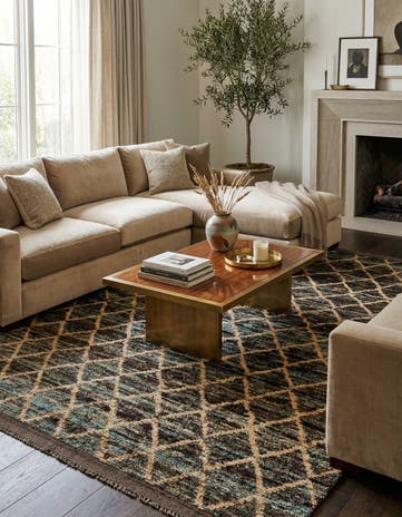 5' 6 x 7' 6 Hand Knotted Moroccan Wool Rug