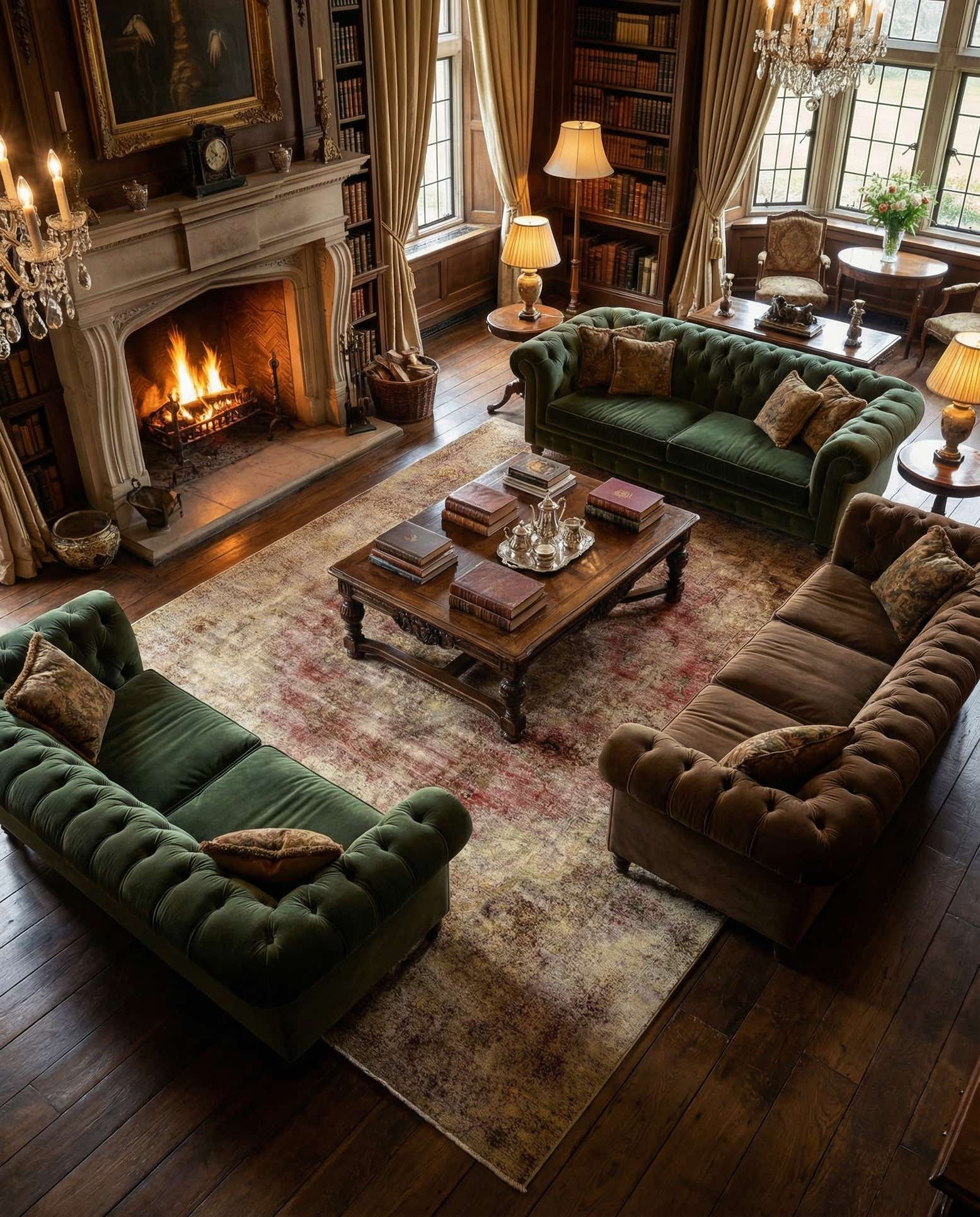 9' 1 x 12' 10 Vintage Royal Wool Rug