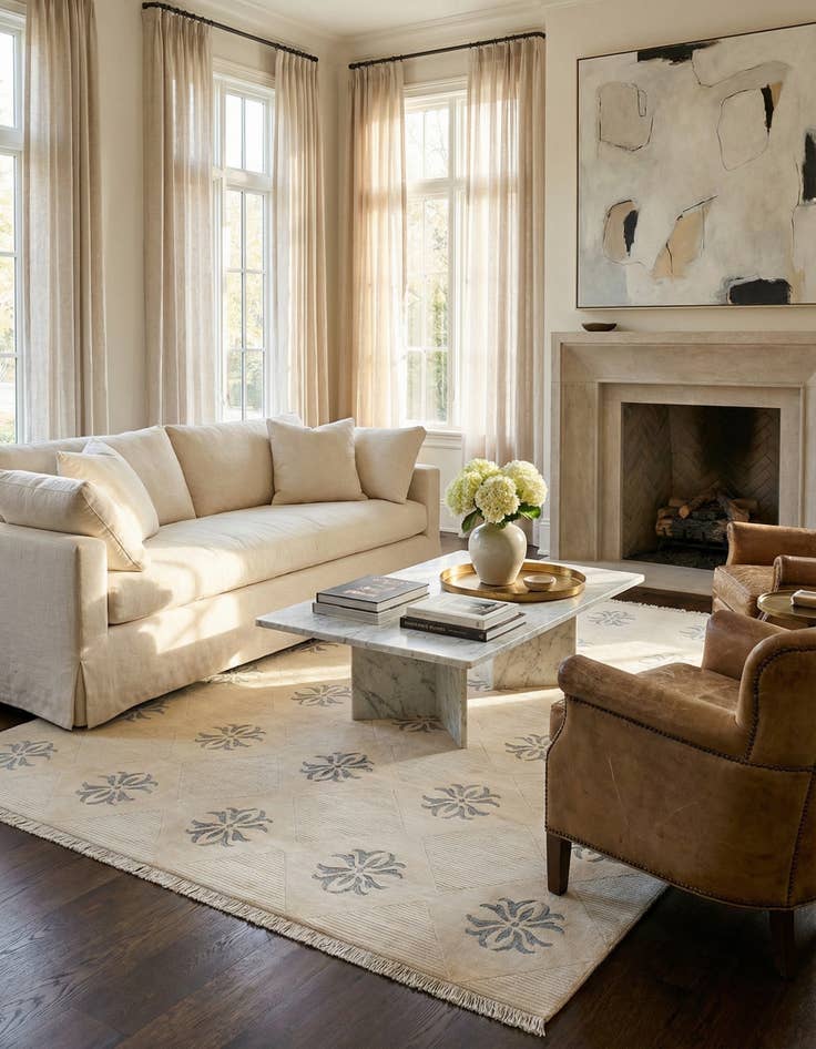 Detail image of 8' 4 x 10' 1  Hand Knotted Darya Wool Rug