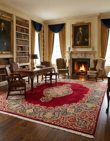 11' 3 x 13' 1 Hand Knotted Kerman Persian Wool Rug