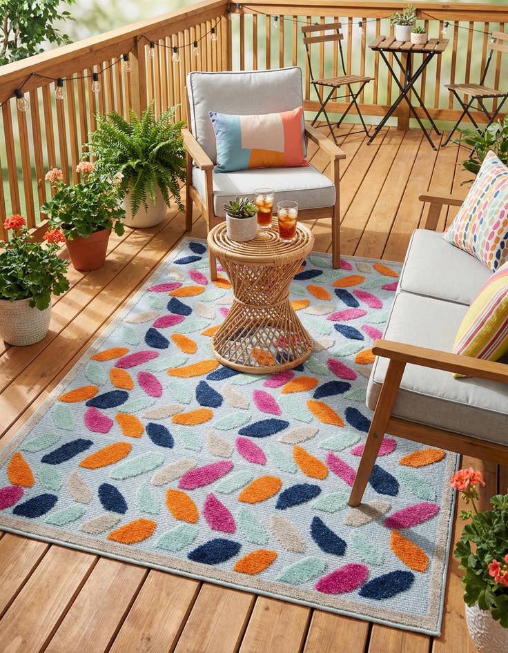 Detail image of 4' x 6'  Washable Aruba Indoor / Outdoor Rug