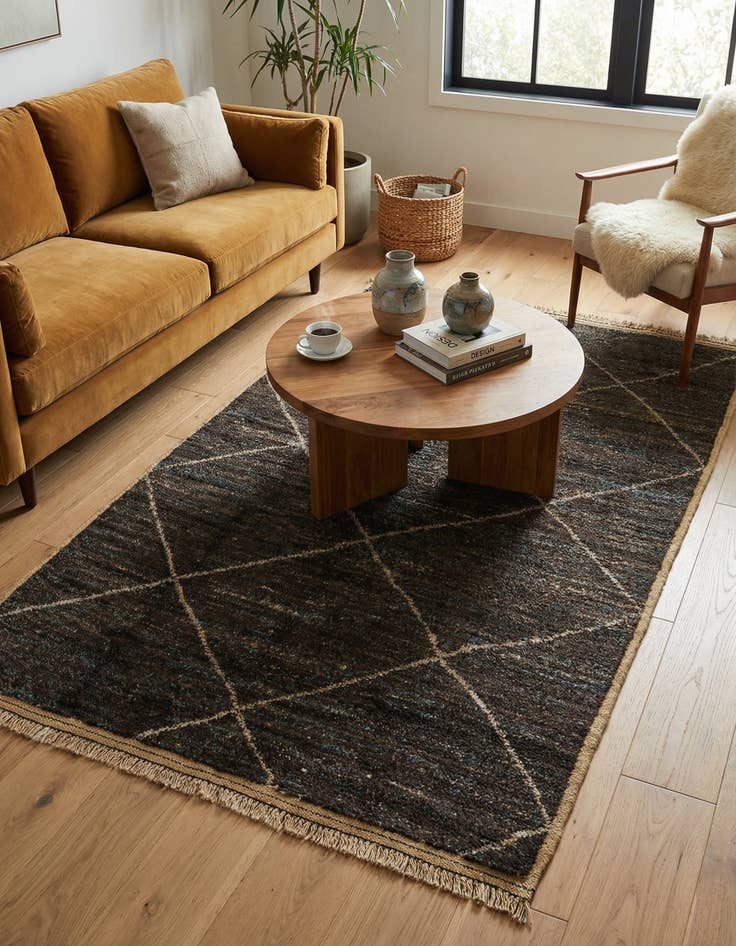 Detail image of 5' 3 x 8' 7  Hand Knotted Moroccan Wool Rug