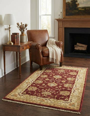 2' 7 x 4' 2 Hand Knotted Peshawar Ziegler Rug