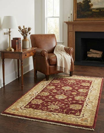 2' 7 x 4' 2 Hand Knotted Peshawar Ziegler Rug