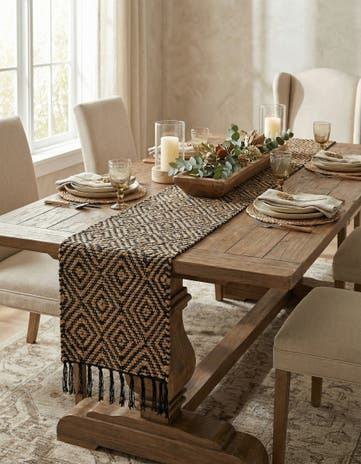 1' 2 x 10' Hand Woven Braided Jute Table Runner Rug