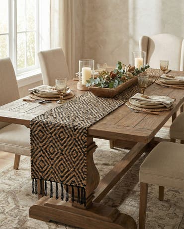  1' 2 x 10'  Hand Woven Braided Jute Table Runner Rug