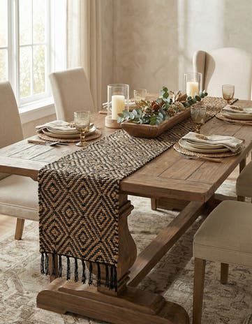 1' 2 x 10' Hand Woven Braided Jute Table Runner Rug