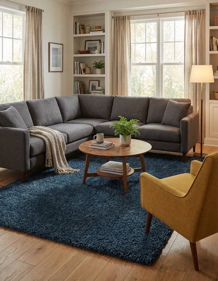 Detail image of 6' 9 x 10' Zermatt Shag Rug