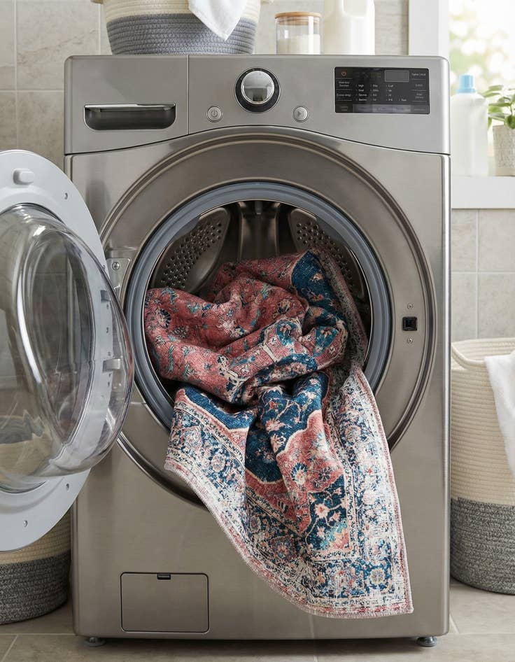 Detail image of 2' 7 x 10'  Washable Yara Runner Rug