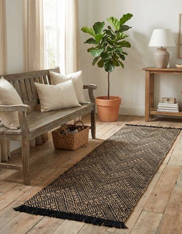 2' 7 x 10' Handmade Braided Jute Runner Rug