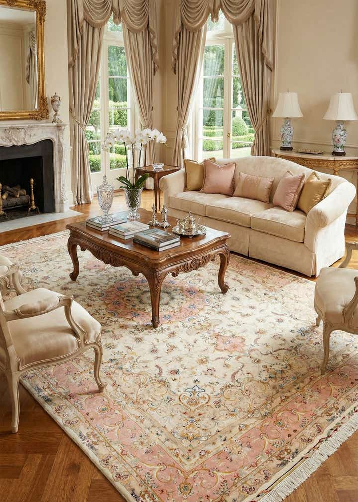 8' 2 x 12' Hand Knotted Tabriz Persian Rug