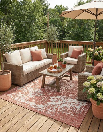 9' x 12' Easy-Clean Jill Zarin Dubai Indoor / Outdoor Rug