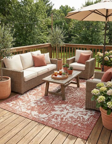 9' x 12' Easy-Clean Jill Zarin Dubai Indoor / Outdoor Rug