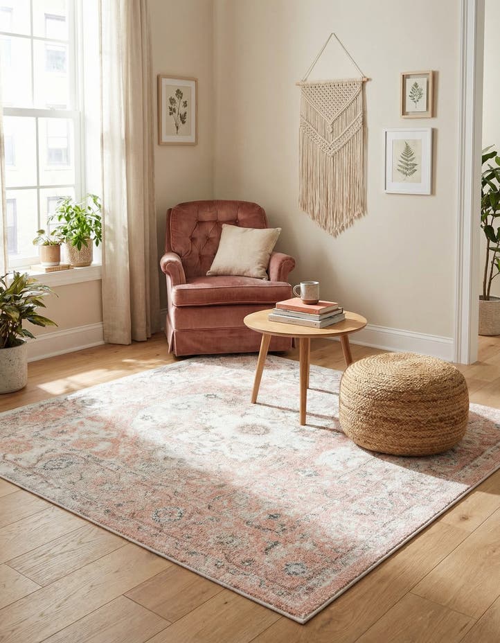 5' 3 x 5' 3 Madeline Vintage Square...
