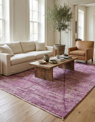 6' 6 x 10' Hand Knotted Moroccan Wool Rug