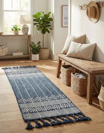 2' 2 x 8' 2 Easy-Clean Eco Bohemian Indoor / Outdoor Runner Rug
