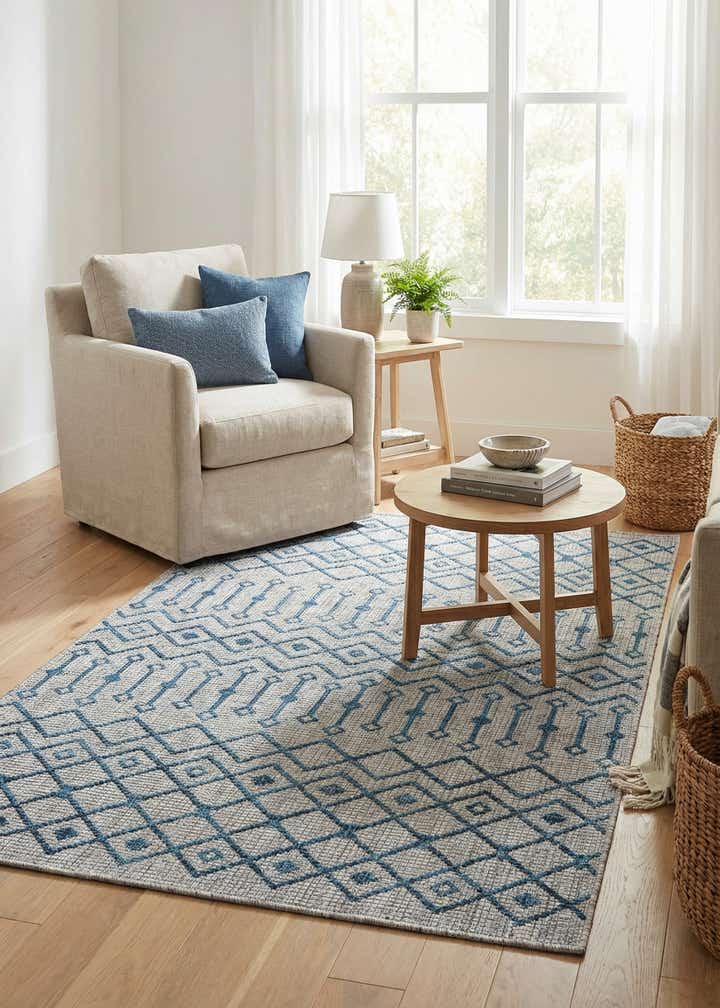 4' x 6' Easy-Clean Trellis Indoor / Outdoor Rug