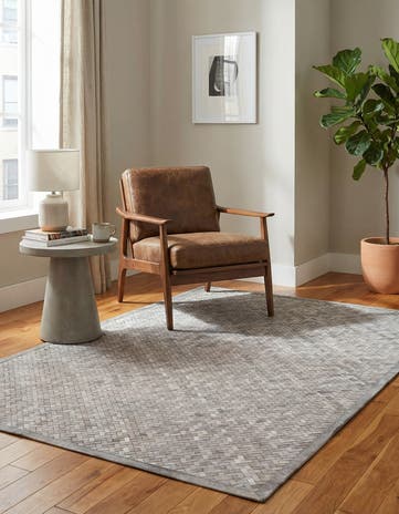 4' x 6' Cowhide Leather Rug