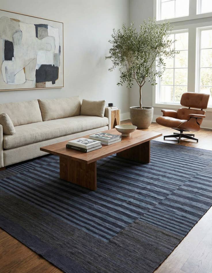 Detail image of 7' 10 x 9' 8  Hand Woven Kilim Modern Wool Rug