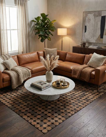 5' 2 x 7' 4 Cowhide Rug