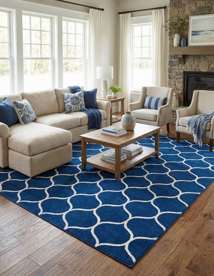 Detail image of 9' x 12' Trellis Frieze Rug