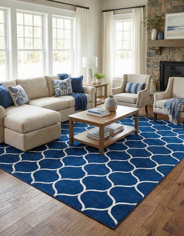 9' x 12' Lattice Frieze Rug