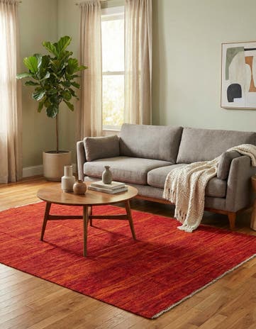 4' 2 x 6' Hand Woven Kilim Modern Wool Rug