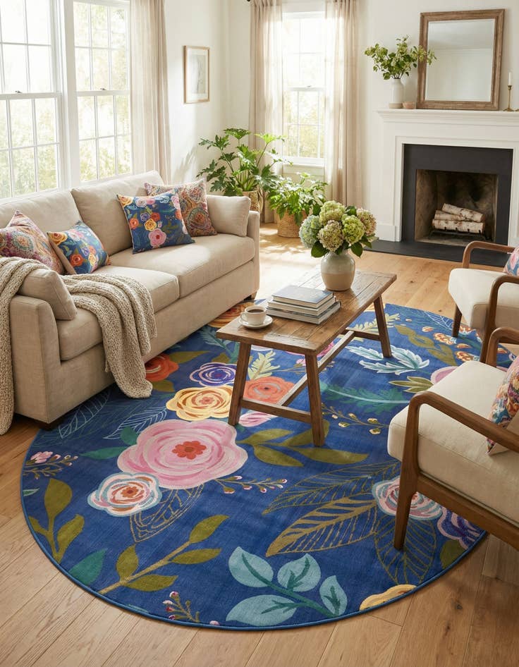 Detail image of 7' 10 x 10' Blossom Oval Rug