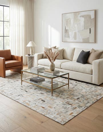 4' 11 x 8' 1 Cowhide Stocks Rug