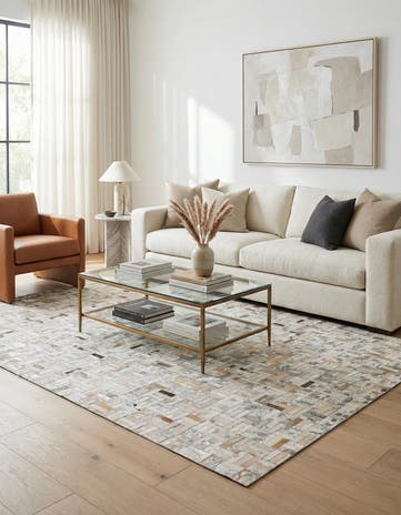 4' 11 x 8' 1 Cowhide Stocks Rug