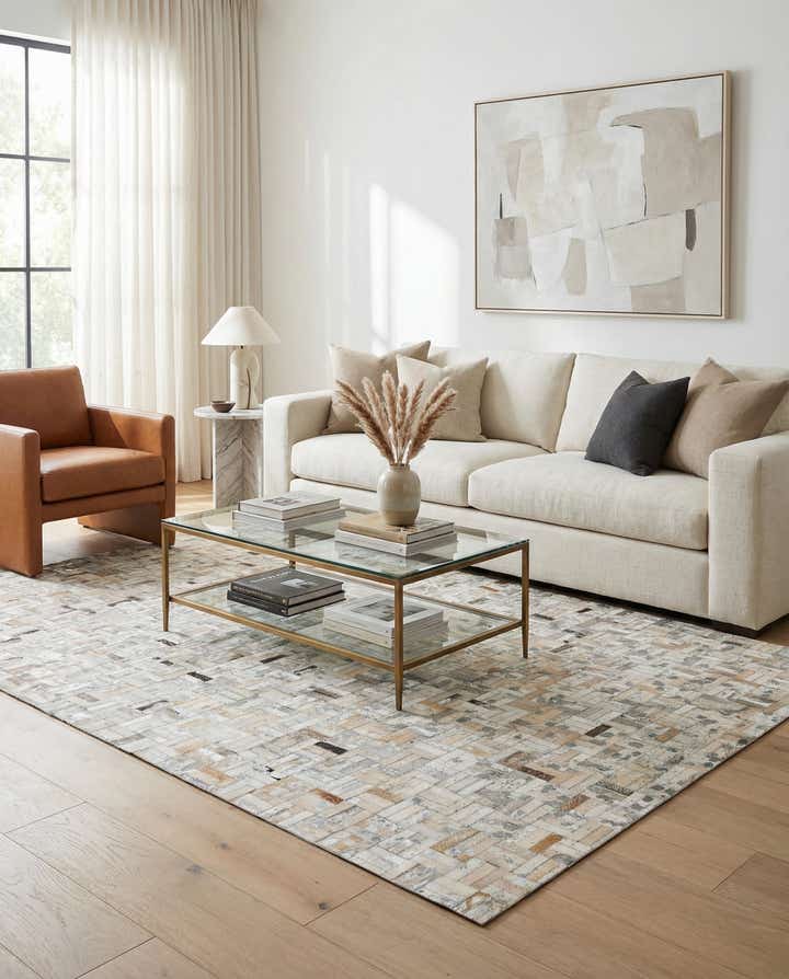 4' 11 x 8' 1 Cowhide Stocks Rug
