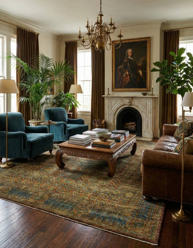 Detail image of 7' 9 x 11' 4  Hand Knotted Mamluk Ziegler Oriental Rug