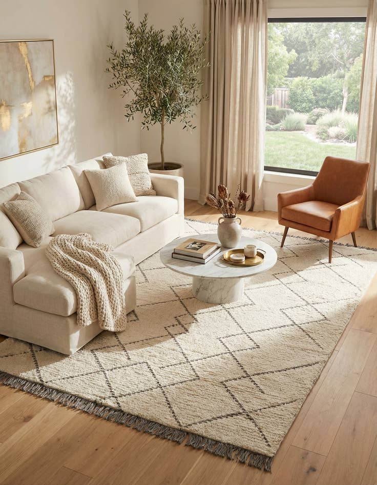 Detail image of  5' 7 x 7' 8  Hand Knotted Darya Wool Rug