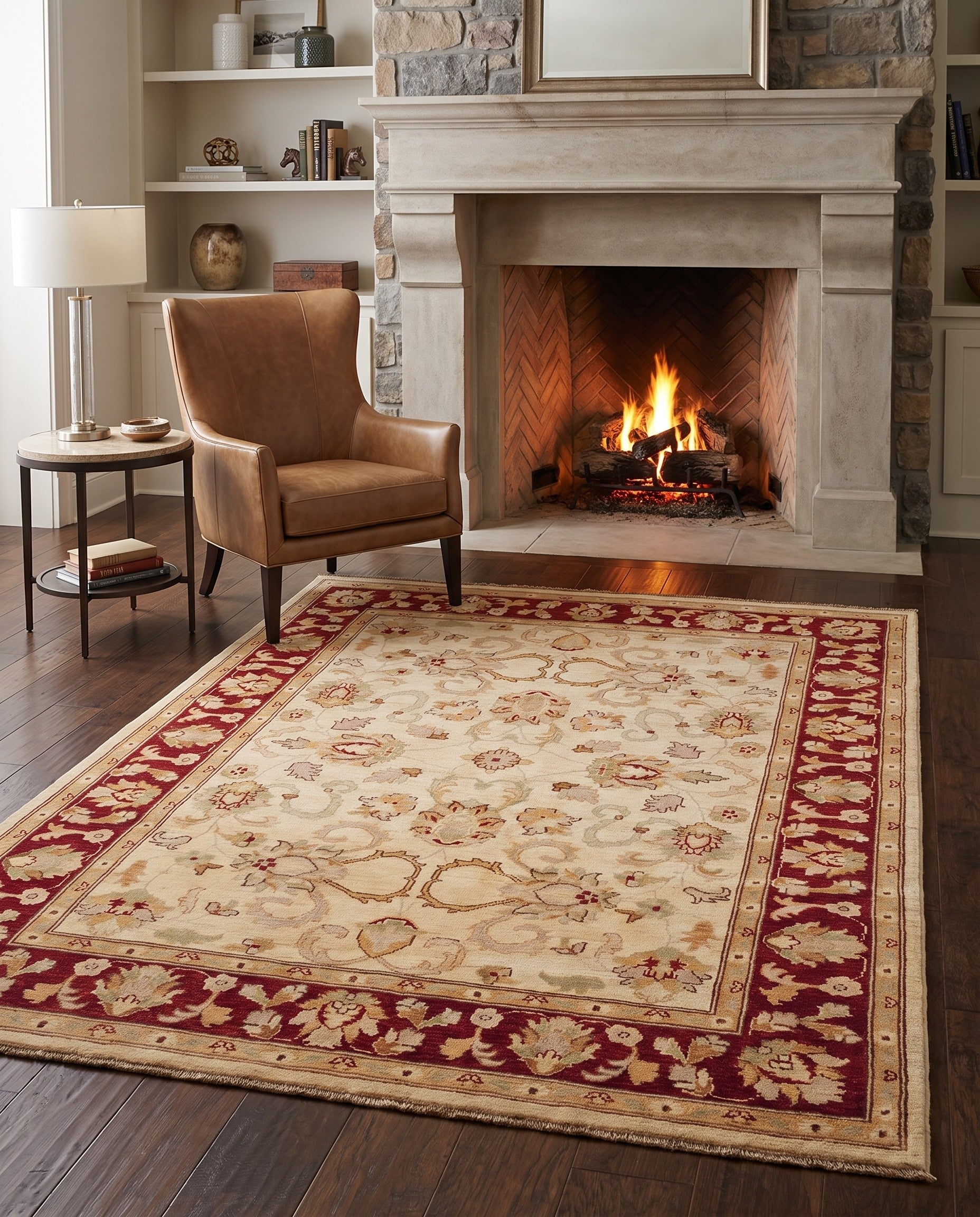 4' x 6' 4 Hand Knotted Ziegler Rug