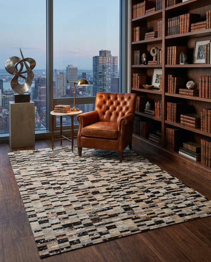 4' 11 x 7' 10 Cowhide - Patchwork Rug
