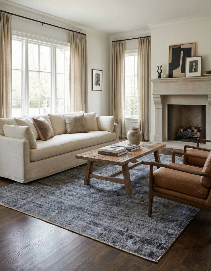 Detail image of 6' 9 x 7' 6  Hand Knotted Ultra Vintage Persian Wool Square Rug